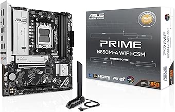 ASUS PRIME B850M-A WIFI AM5 Micro ATX DDR5 Wi-Fi 6E 2.5Gb…